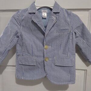 Carter's Baby Boy Seersucker Suit Jacket Blazer 3t Pinstripes Easter Dinner